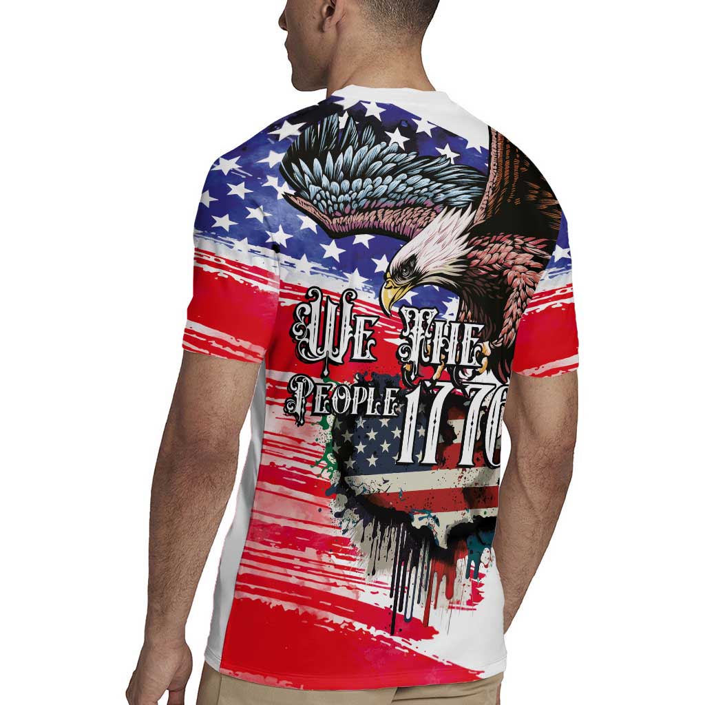 The United States Independence Day Rugby Jersey We The People Watercolor Style