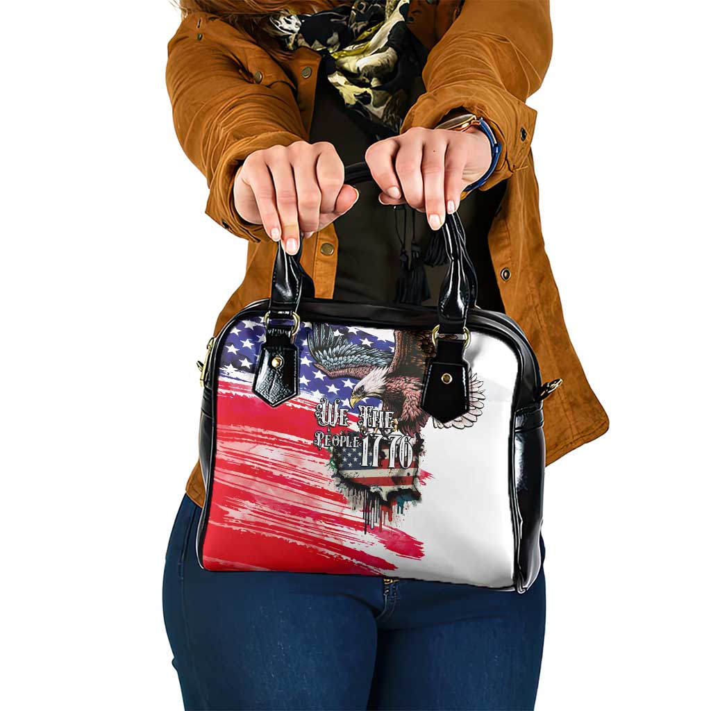 The United States Independence Day Shoulder Handbag We The People Watercolor Style