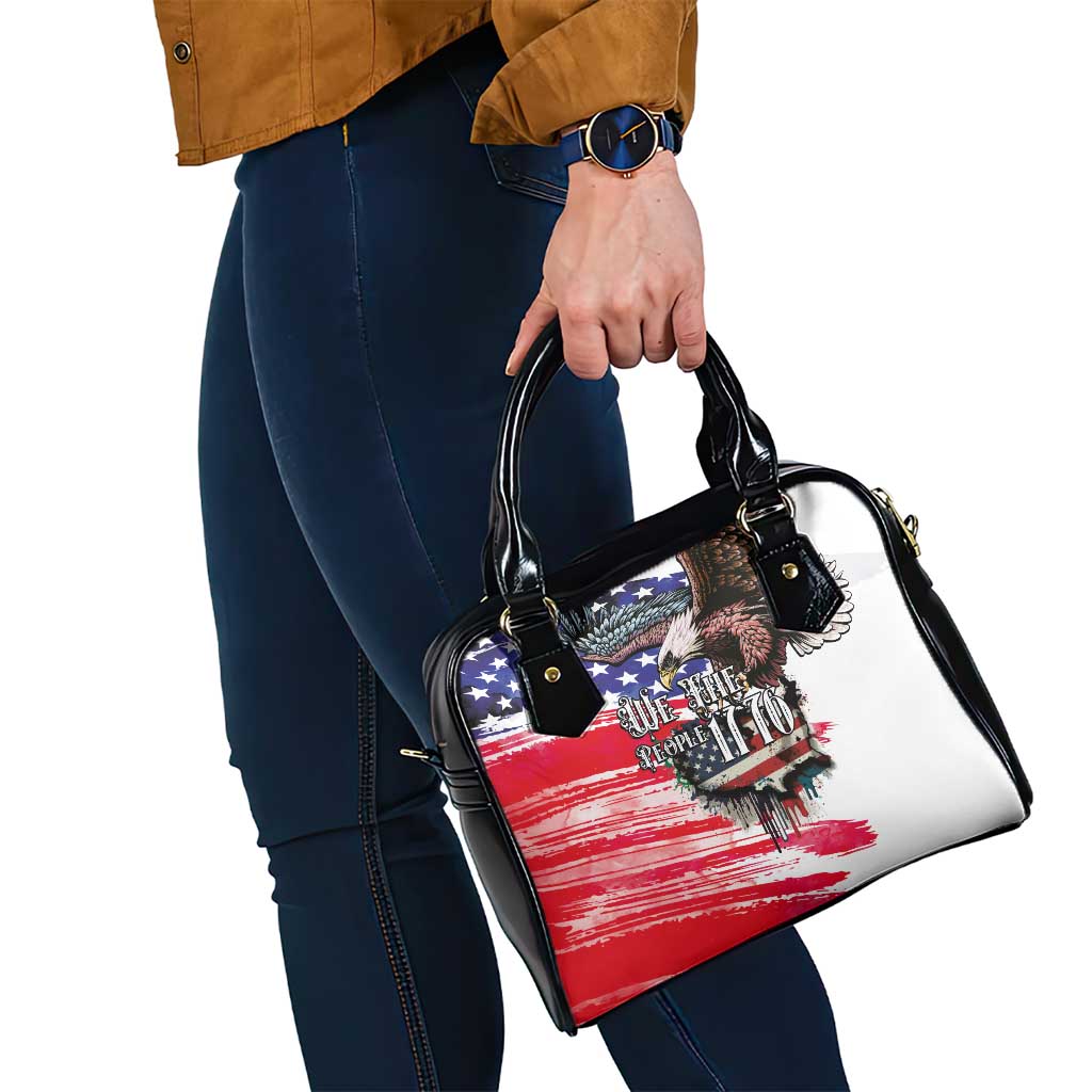 The United States Independence Day Shoulder Handbag We The People Watercolor Style