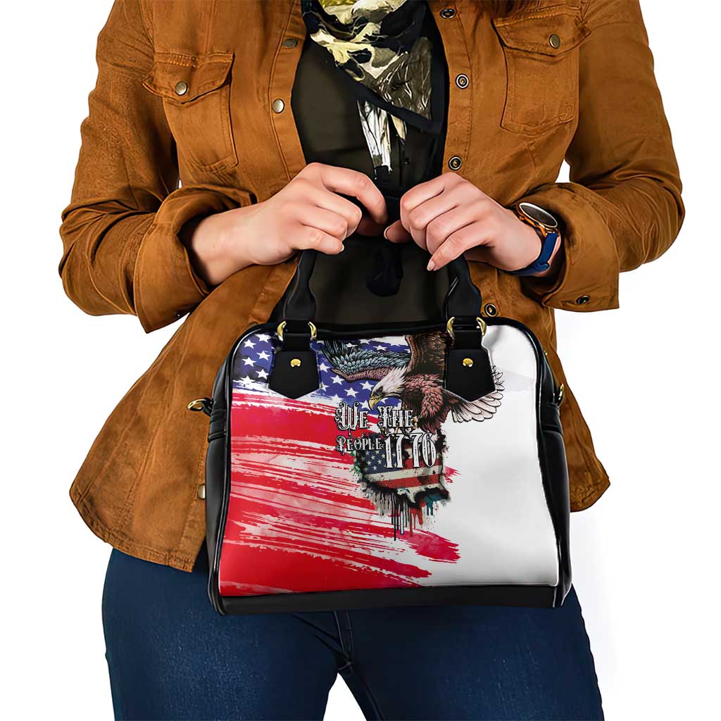 The United States Independence Day Shoulder Handbag We The People Watercolor Style