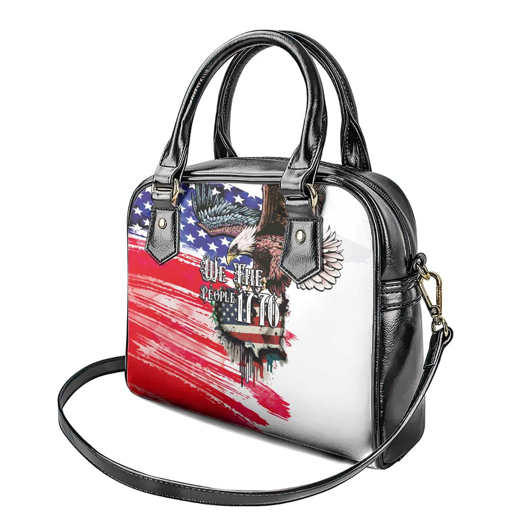 The United States Independence Day Shoulder Handbag We The People Watercolor Style