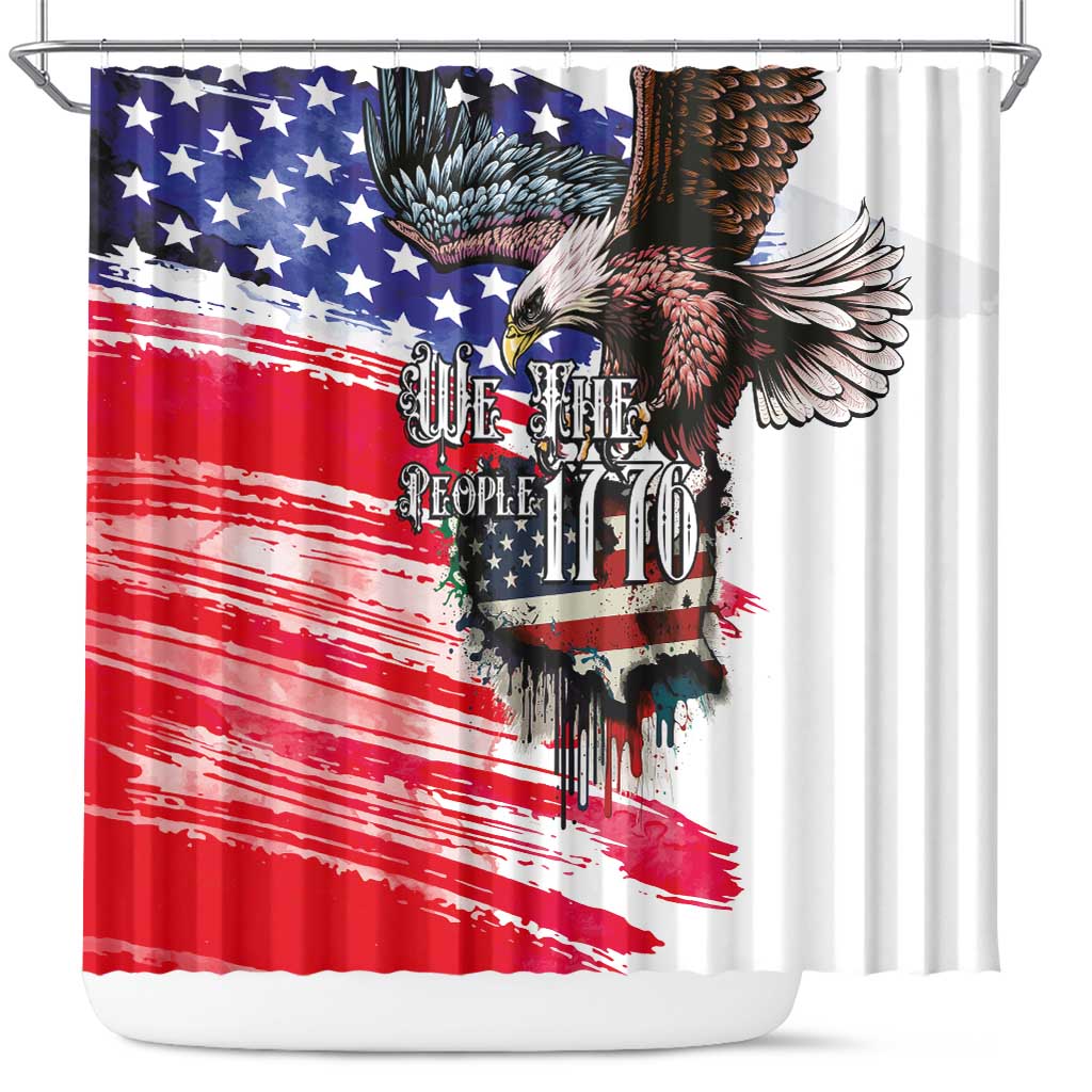 The United States Independence Day Shower Curtain We The People Watercolor Style