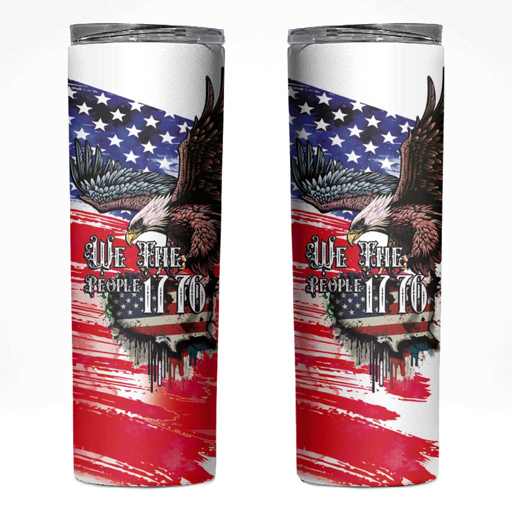 The United States Independence Day Skinny Tumbler We The People Watercolor Style