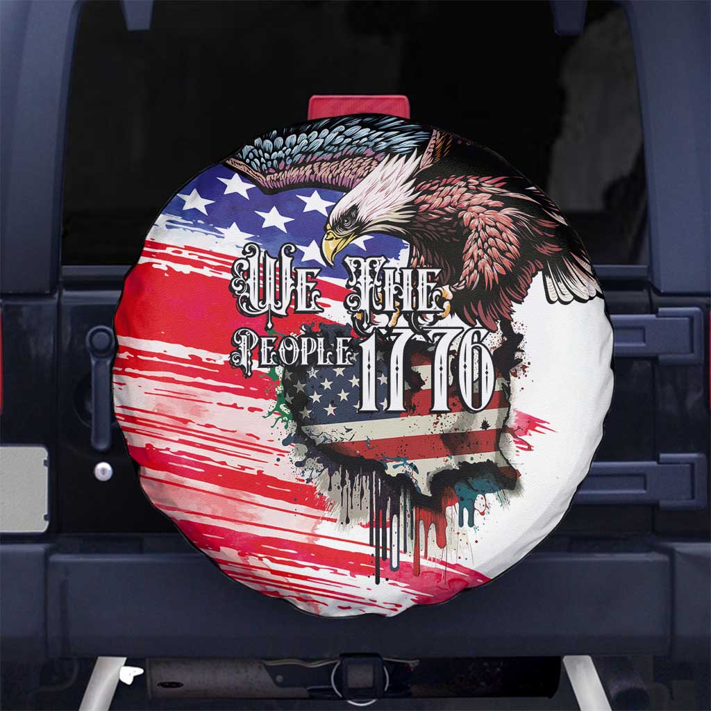 The United States Independence Day Spare Tire Cover We The People Watercolor Style