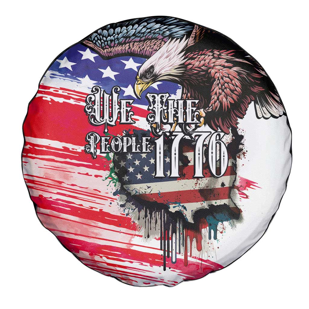The United States Independence Day Spare Tire Cover We The People Watercolor Style