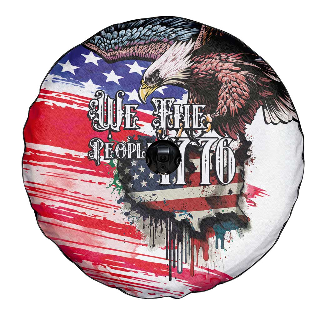 The United States Independence Day Spare Tire Cover We The People Watercolor Style
