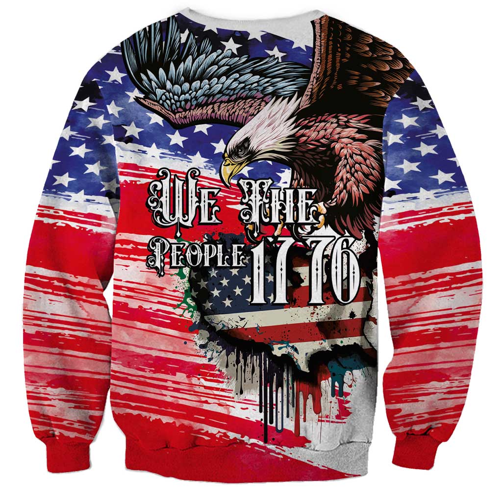 The United States Independence Day Sweatshirt We The People Watercolor Style