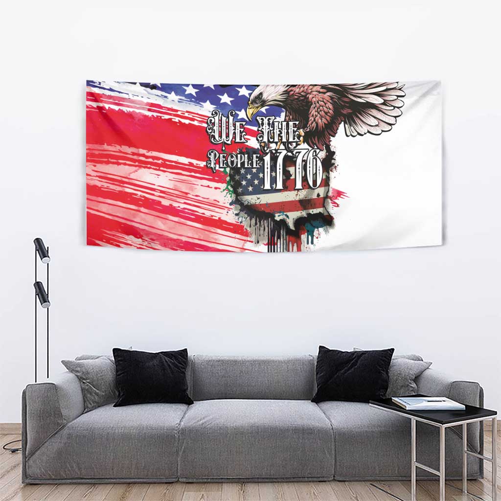 The United States Independence Day Tapestry We The People Watercolor Style