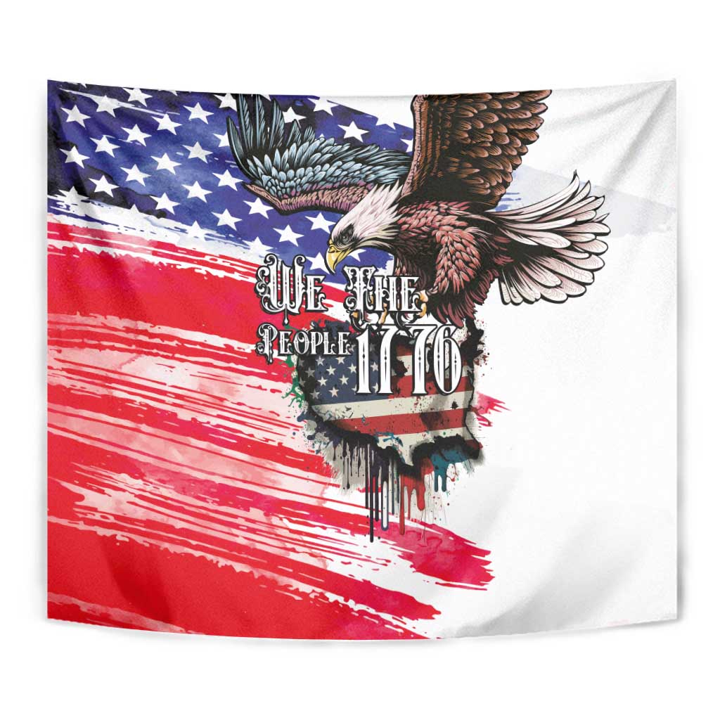 The United States Independence Day Tapestry We The People Watercolor Style
