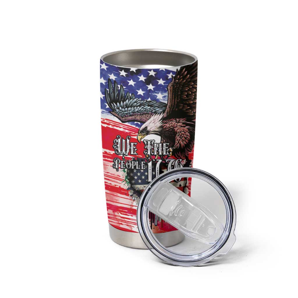 The United States Independence Day Tumbler Cup We The People Watercolor Style