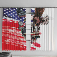 The United States Independence Day Window Curtain We The People Watercolor Style