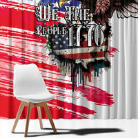 The United States Independence Day Window Curtain We The People Watercolor Style