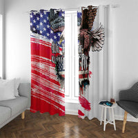 The United States Independence Day Window Curtain We The People Watercolor Style