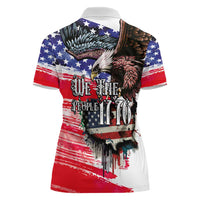 The United States Independence Day Women Polo Shirt We The People Watercolor Style
