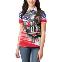 The United States Independence Day Women Polo Shirt We The People Watercolor Style