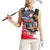 The United States Independence Day Women Sleeveless Polo Shirt We The People Watercolor Style
