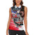 The United States Independence Day Women Sleeveless Polo Shirt We The People Watercolor Style