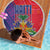 Haiti National Emblem Beach Blanket Dashiki and Polynesian Pattern
