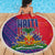 Haiti National Emblem Beach Blanket Dashiki and Polynesian Pattern