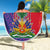 Haiti National Emblem Beach Blanket Dashiki and Polynesian Pattern