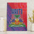 Haiti National Emblem Canvas Wall Art Dashiki and Polynesian Pattern