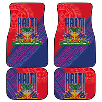 Haiti National Emblem Car Mats Dashiki and Polynesian Pattern
