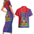 Haiti National Emblem Couples Matching Short Sleeve Bodycon Dress and Hawaiian Shirt Dashiki and Polynesian Pattern