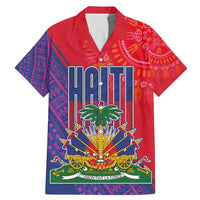 Haiti National Emblem Family Matching Mermaid Dress and Hawaiian Shirt Dashiki and Polynesian Pattern