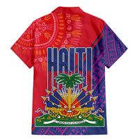 Haiti National Emblem Family Matching Mermaid Dress and Hawaiian Shirt Dashiki and Polynesian Pattern