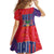 Haiti National Emblem Family Matching Off The Shoulder Long Sleeve Dress and Hawaiian Shirt Dashiki and Polynesian Pattern