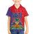 Haiti National Emblem Family Matching Off Shoulder Maxi Dress and Hawaiian Shirt Dashiki and Polynesian Pattern
