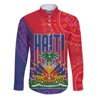 Haiti National Emblem Family Matching Short Sleeve Bodycon Dress and Hawaiian Shirt Dashiki and Polynesian Pattern