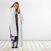 Haiti National Emblem Hooded Blanket Dashiki and Polynesian Pattern