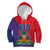 Haiti National Emblem Kid Hoodie Dashiki and Polynesian Pattern