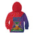 Haiti National Emblem Kid Hoodie Dashiki and Polynesian Pattern