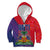 Haiti National Emblem Kid Hoodie Dashiki and Polynesian Pattern