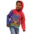 Haiti National Emblem Kid Hoodie Dashiki and Polynesian Pattern