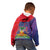 Haiti National Emblem Kid Hoodie Dashiki and Polynesian Pattern