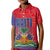 Haiti National Emblem Kid Polo Shirt Dashiki and Polynesian Pattern
