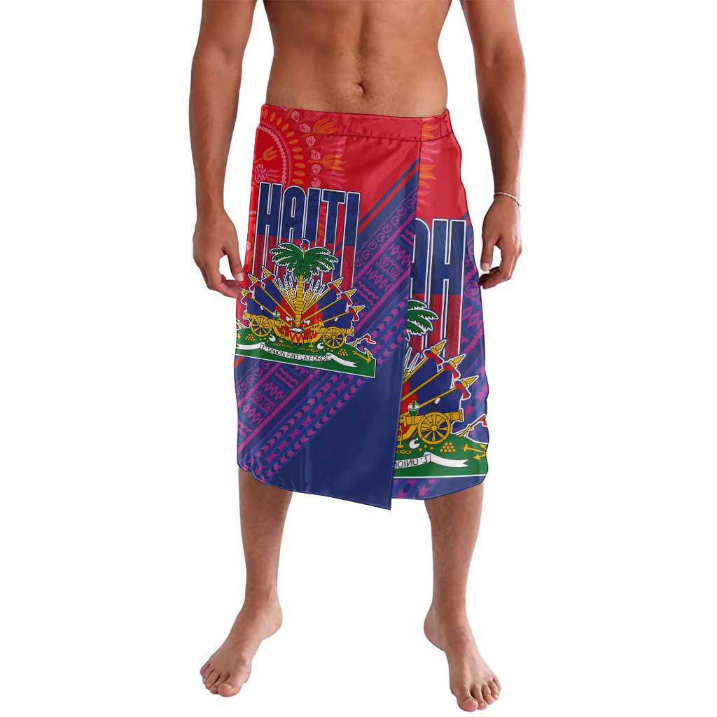 Haiti National Emblem Lavalava Dashiki and Polynesian Pattern