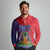 Haiti National Emblem Long Sleeve Polo Shirt Dashiki and Polynesian Pattern
