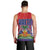 Haiti National Emblem Men Tank Top Dashiki and Polynesian Pattern