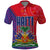 Haiti National Emblem Polo Shirt Dashiki and Polynesian Pattern