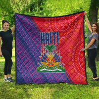 Haiti National Emblem Quilt Dashiki and Polynesian Pattern