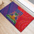 Haiti National Emblem Rubber Doormat Dashiki and Polynesian Pattern