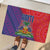 Haiti National Emblem Rubber Doormat Dashiki and Polynesian Pattern