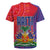 Haiti National Emblem Rugby Jersey Dashiki and Polynesian Pattern