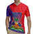 Haiti National Emblem Rugby Jersey Dashiki and Polynesian Pattern