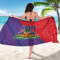Haiti National Emblem Sarong Dashiki and Polynesian Pattern
