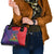 Haiti National Emblem Shoulder Handbag Dashiki and Polynesian Pattern